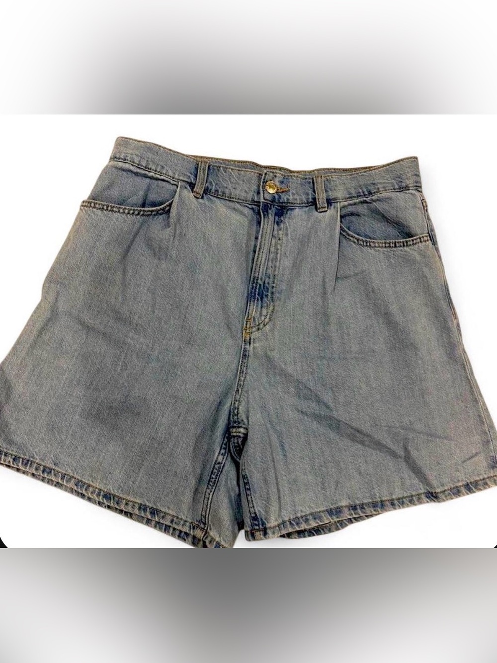 Mango Men's Light Blue Relaxed Denim Shorts